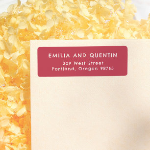 Typographie Rétro Étiquettes d'Adresse de Retour M