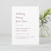 Typographie Rose Gold Save the Date (Debout devant)