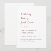 Typographie Rose Gold Save the Date (Devant / Derrière)