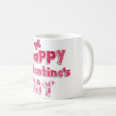 Typographie rose mignonne Saint Valentin Mug (Devant droit)