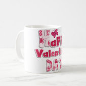 Typographie rose mignonne Saint Valentin Mug (Devant gauche)