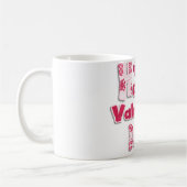 Typographie rose mignonne Saint Valentin Mug (Gauche)