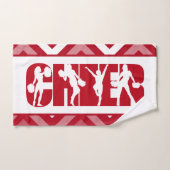 Typographie rouge de la petite fille Silhouette Te (Serviette à main)