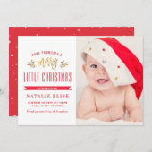 typographie rouge faire-part de naissance de vacan (Devant / Derrière)