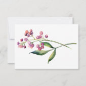 Typographie RSVP avec bourgeons et baies à l'aquar (Dos)