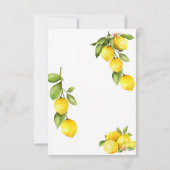 Typographie RSVP des citrons aquarelle (Dos)