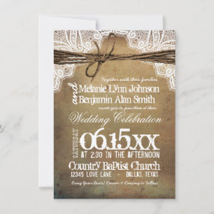 Typographie russe vintage Invitations de mariage