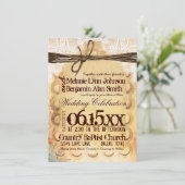 Typographie russe vintage Invitations de mariage (Debout devant)