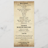 Typographie russe vintage Programmes de mariage (Dos)