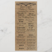Typographie rustique Programmes de mariage 2 Matro (Devant)