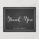 Typographie Script Merci Chalkboard Carte postale<br><div class="desc">Chalkboard Typographie Vintage Script Merci Carte postale Les articles de correspondance et d'autres couleurs sont disponibles.</div>