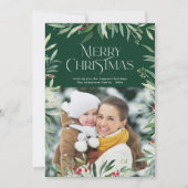 typographie script vert joyaux Noël carte (Devant)