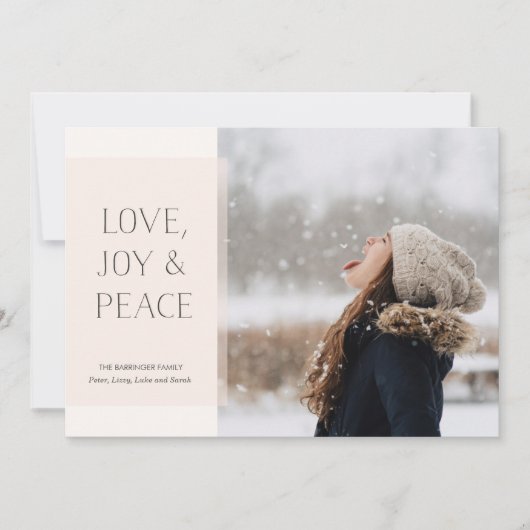 Typographie simple à main - Carte photo de vacance (Devant)