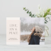 Typographie simple à main - Carte photo de vacance (Debout devant)