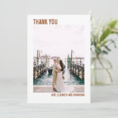 Typographie simple Boho Mariage Merci photo (Debout devant)