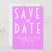 Typographie Simple Clair Enregistrer La Carte Date (Devant)