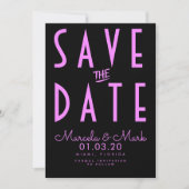 Typographie Simple Clair Enregistrer La Carte Date (Devant)