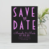 Typographie Simple Clair Enregistrer La Carte Date (Debout devant)