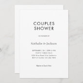 Typographie simple Couple Show Invitation nuptiale (Devant / Derrière)