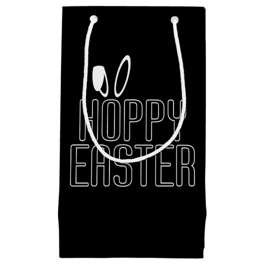 Typographie simple de Pâques Hoppy| Sac cadeau (Devant)
