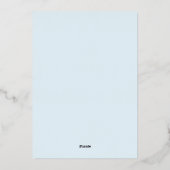 Typographie simple et élégante Foil Invitation (Verso)