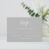 Typographie simple et élégante Gris RSVP (Debout devant)