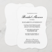 Typographie simple et élégante Invitation de douch (Devant / Derrière)