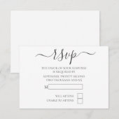 Typographie simple et élégante Mariage RSVP (Devant / Derrière)