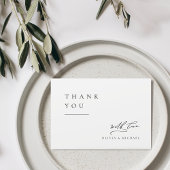 Typographie simple et élégante Merci Mariage moder