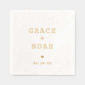 Typographie simple Noms Mariage moderne (Recto)