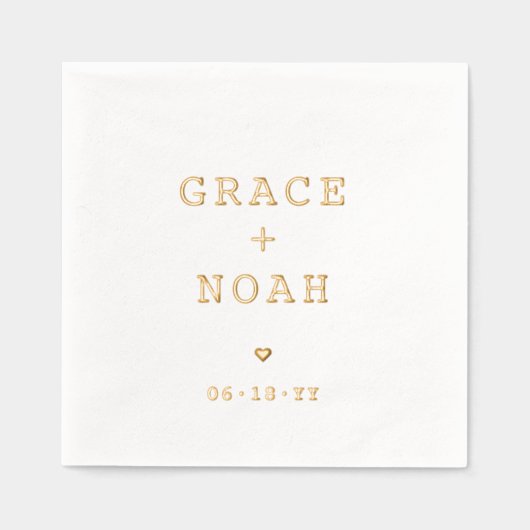 Typographie simple Noms Mariage moderne (Recto)