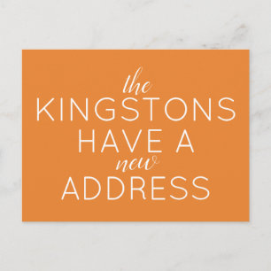 Typographie simple Nouvelle adresse Faire-part de 