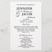 Typographie simple Programme de Mariage clair simp (Devant)