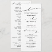Typographie simple, programme élégant noir et blan (Devant / Derrière)