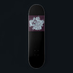 Typographie Skateboard noir<br><div class="desc">Un plateau de skateboard bleu et noir,  riche,  avec un design typographique cool des quatre éléments : air,  eau,  terre,  feu. Comment les cultures anciennes décrivent la cosmologie.</div>