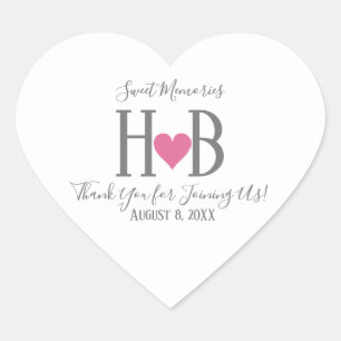 Typographie Souvenirs doux Mariage Favor Stickers