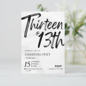 Typographie Sweet 13 invitations anniversaire (Debout devant)