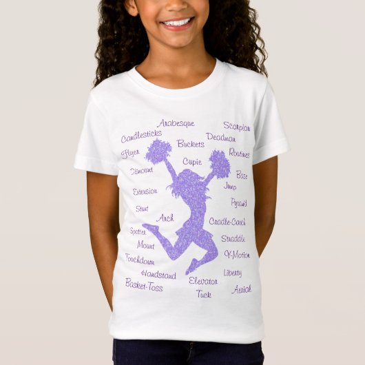 Typographie T-Shirt des Termes Cheerleading (Devant)