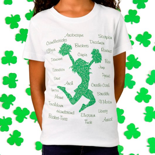Typographie T-Shirt des Termes Cheerleading