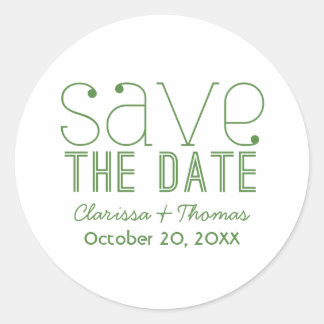 Typographie tendance Enregistrer Stickers Date, Ve