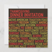 Typographie Thanksgiving Dîner Invitation (Devant)