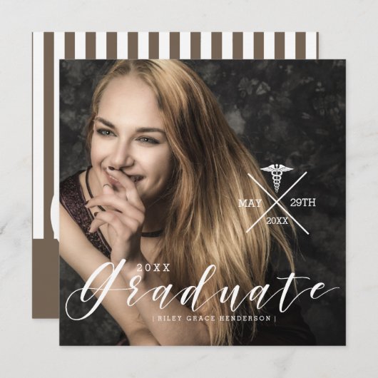 Typographie urbaine | Faire-part des diplômés en s (Devant / Derrière)