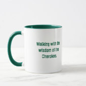 Typographie verte Cherokee Dit Coffee Mug (Gauche)