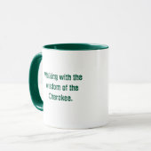 Typographie verte Cherokee Dit Coffee Mug (Devant gauche)