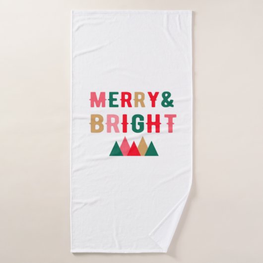 Typographie verte rouge et Brown en gras (Serviette de bain)