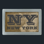 Typographie vintage de la boucle de ceinture de NY<br><div class="desc">Typographie vintage de la boucle de ceinture de NY | New York</div>