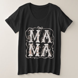 Typographie vintage de la MAMA Florale
