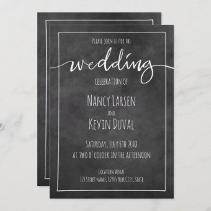typographie vintage de tableau noir invitations de