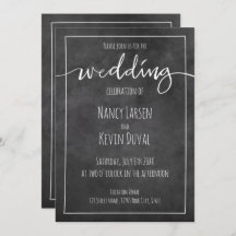 typographie vintage de tableau noir invitations de