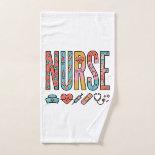 Typographie vintage d'infirmière icône médicale de